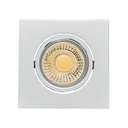 LED Downlight A 5068Q T FLAT BIO, eckig, 38°, 8W, 5000K, IP40, dimmbar, chrom