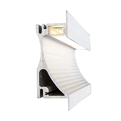 Recessed aluminum profile luminaire, for strips up to 1.25cm width, 200cm