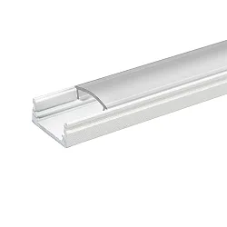 Alu U-Profil 2 TP, für LED Strips bis 1.2cm Breite, inkl. transparentem Cover, 200cm, weiß matt