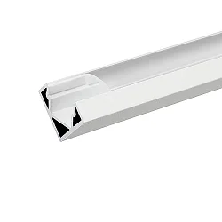 Alu Eck-Profil 2 TP, 200cm, für LED-Strips bis 1.2cm Breite, weiß matt