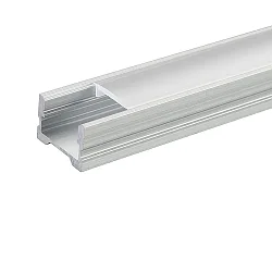 Alu U-Profil 3 TP, für LED Strips bis 1.5cm Breite, inkl. transparentem Cover, 200cm