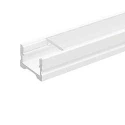 Alu U-Profil 3 OP, für LED Strips bis 1.5cm Breite, inkl. opalem Cover, 200cm, Weiß matt