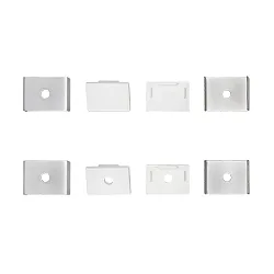Ersatzkit für Alu U-Profil 3 TP/OP, weiß