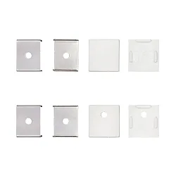 Ersatzkit für Alu U-Profil 4 TP/OP, weiß