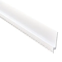 Alu Profil VOUTE 1, für LED Strips bis 1.3cm Breite, mit geradem Reflektor, inkl. Cover, 200cm, weiß mat