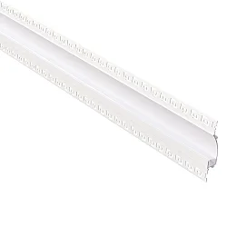 Alu Profil VOUTE 3, für LED Strips bis 1.3cm Breite, mit kurzem gebogenen Reflektor, inkl. Cover, 200cm, weiß mat
