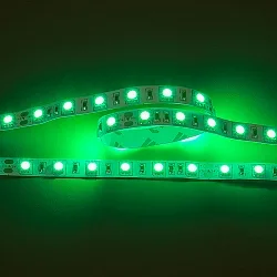 LED Strip Flexible LED SMD 5050, IP20, 24V 14.4W/m, GRÜN, 200cm, dimmbar