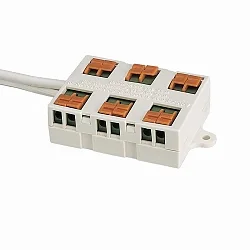 NV-Verteiler 6-fach, Federsteckklemme