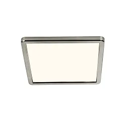 LED Bad-Deckenleuchte OJA SQUARE 29 SCENE SELECT, IP20, mit Nachtlicht, 14.5W 3000/4000K 1600lm 120°, weiß + Nickel