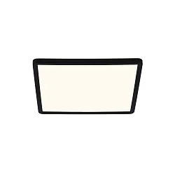 LED Bad-Deckenleuchte OJA SQUARE 29 SCENE SELECT, IP54, mit Nachtlicht, 14.5W 3000/4000K 1600lm 120°, schwarz
