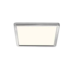 LED Bad-Deckenleuchte OJA SQUARE 29 SCENE SELECT, IP54, mit Nachtlicht, 14.5W 3000/4000K 1600lm 120°, weiß + Chrom