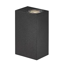 LED Wandleuchte ASBOL KUBI LED Außenleuchte, 2x 5W, 3000K, 2x 370lm, IP44, schwarz