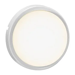 Outdoor Aufbau-Außenleuchte CUBA ENERGY, rund, 11W, 3000K, 700lm, IP54, weiß, Glas opal weiß, Weiß / Glas opal