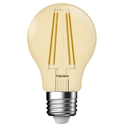 LED Leuchtmittel DECO A60, E27, 4,2W, 2500K, 400lm, dimmbar, gold