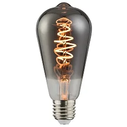 LED Leuchtmittel DECO ST64 SPIRAL, E27, 4,5W, 1800K, 140lm, dimmbar, rauchfarben