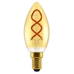 LED Leuchtmittel DECO C35 SPIRAL, E14, 3W, 2200K, 200lm, dimmbar, gold