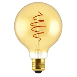 LED Leuchtmittel DECO G95 SPIRAL, E27, 4,9W, 2200K, 400lm, dimmbar, gold