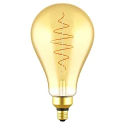 LED Leuchtmittel DECO PS160 SPIRAL, E27, 7W, 2200K, 600lm, dimmbar, gold
