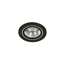 LED Downlight ALEC Einbauleuchte, rund, 6,1W, 3000K, 480lm, IP20/IP44, dimmbar, schwarz