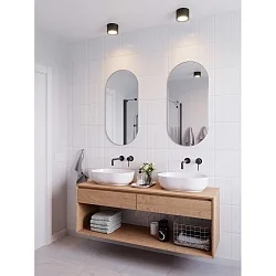 bath luminaire LANDON IP44, black dimmable