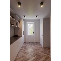 LED Bad-Deckenleuchte LANDON SMART LONG, IP44, 8W 2700-6500K 700lm, Bluetooth steuerbar, dimmbar, schwarz