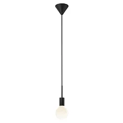 Pendant luminaire PACO, 1 flame, E27, black