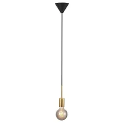 Pendant luminaire PACO, 1 flame, E27, brass