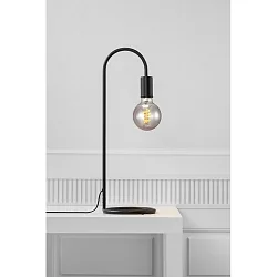 Tischleuchte PACO, E27, schwarz