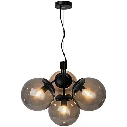 Pendant luminaire IVONA, 4 flames, E27, black