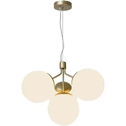Pendant luminaire IVONA, 4 flames, E27, brass