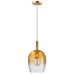 Pendant luminaire UMA 18, E27, amber