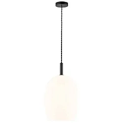 Pendelleuchte UMA 23, E27, IP20, Opalglas / schwarz