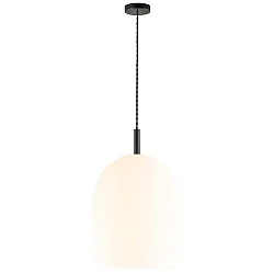 Pendelleuchte UMA 30, E27, IP20, Opalglas / schwarz