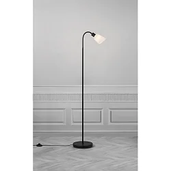 Floor lamp MOLLI, 1 flame, E14, black/opal