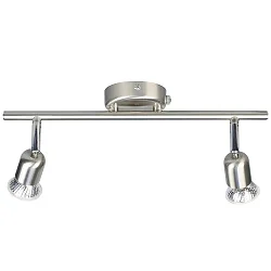 Nordlux Wand-/Deckenleuchte AVENUE 2 GU10, IP20, gebürsteter Stahl