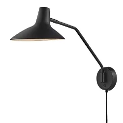 Wandleuchte DARCI, E14, IP20, schwenk-/drehbar, schwarz