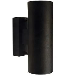 Außenwandleuchte TIN DOUBLE, IP54, Up/Down, 2x GU10 max. 35W, Schwarz