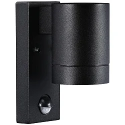 Außenwandleuchte TIN MAXI, mit Sensor, GU10, IP54, schwarz
