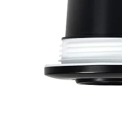 recessed luminaire UMBERTO GU10 IP44, black dimmable 7,5W