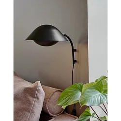 Wandleuchte FREYA, E14, IP20, schwarz