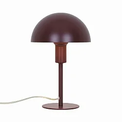 table lamp ELLEN MINI half round, with switch, with lamp socket E14 IP20, mat, bordeaux 