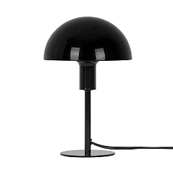 table lamp ELLEN MINI half round, with switch, with lamp socket E14 IP20, black glossy 