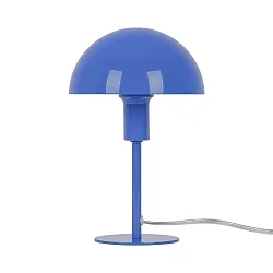 table lamp ELLEN MINI half round, with switch, with lamp socket E14 IP20, blue, glossy 