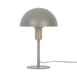 table lamp ELLEN MINI half round, with switch, with lamp socket E14 IP20, light brown, mat 