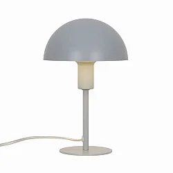 table lamp ELLEN MINI half round, with switch, with lamp socket E14 IP20, grey, mat 