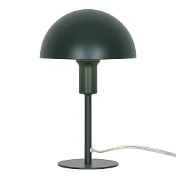 table lamp ELLEN MINI half round, with switch, with lamp socket E14 IP20, dark green, mat 