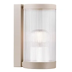 outdoor wall luminaire COUPAR with diffuser E27 IP54, mat, sand coloured dimmable