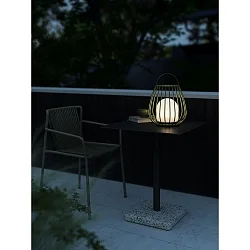 Battery lamp JIM TO-GO with switch, with USB connection IP54, olive green dimmable