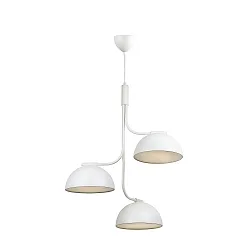 pendant luminaire TULLIO 3 flames E14 IP20, white 