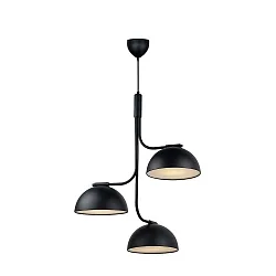 pendant luminaire TULLIO 3 flames E14 IP20, black 